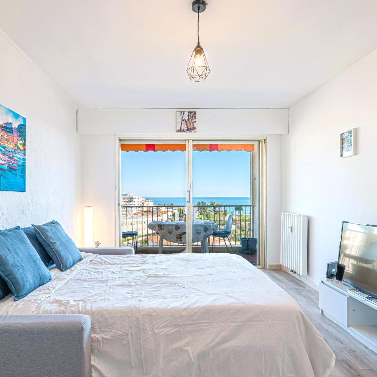 Superbe vue mer - 2 minutes de la plage - Parking - Appartamento con 1 Camera da Letto - 14