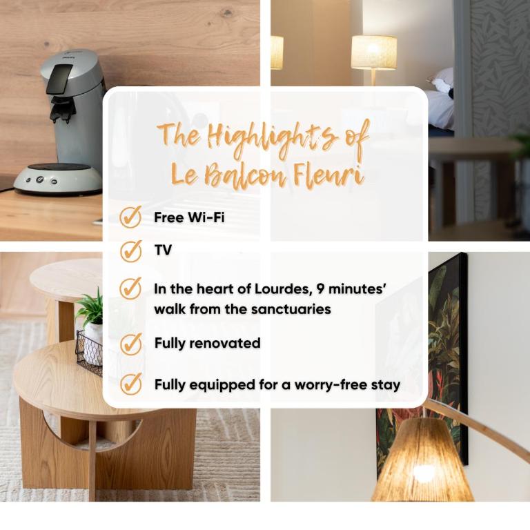 Le Balcon Fleuri - 9 min sanctuaires - Rénové & équipé - Calme sur Cour - 4 couchages - Appartement 2 Chambres - 2