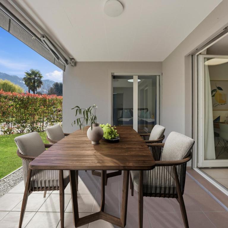 ASCONA GIARDINO FELICE Familienfreundliche Ferienwohnung mit 240m2 eigenem Garten & Klimaanlage - Appartamento con 2 Camere da Letto e Terrazza - 6