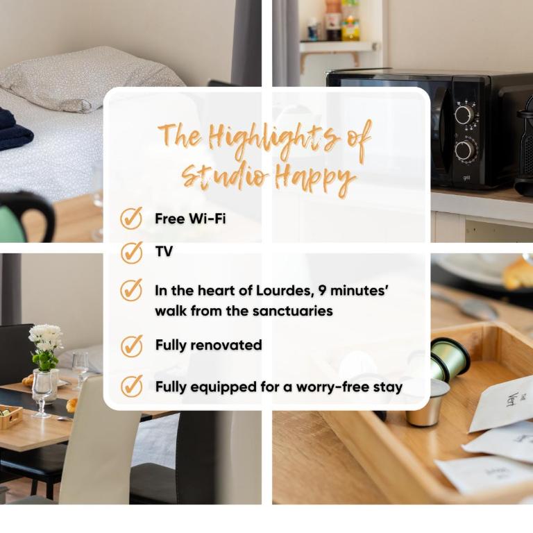 Studio Happy - 9 min sanctuaires - Rénové & équipé - 3 couchages - Apartamento de 1 dormitorio - 2