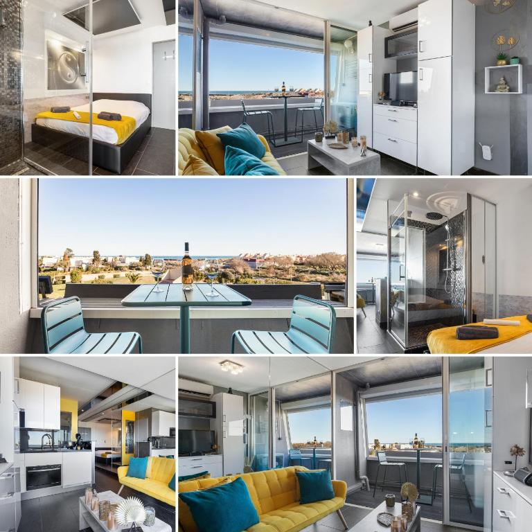 Le Mirror - Vue Mer - Port Nature - Parking - Village Naturiste - Appartamento con 1 Camera da Letto - 2