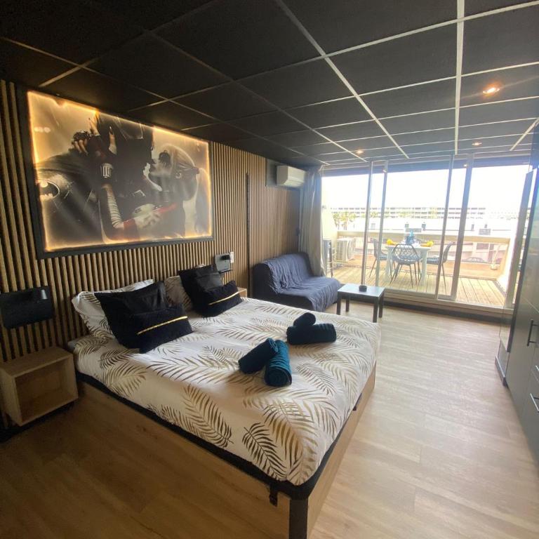 Cap d Agde Village Naturiste Heliopolis AB Vue mer avec Terrasse Clim et Parking - Studio mit Meerblick - 5