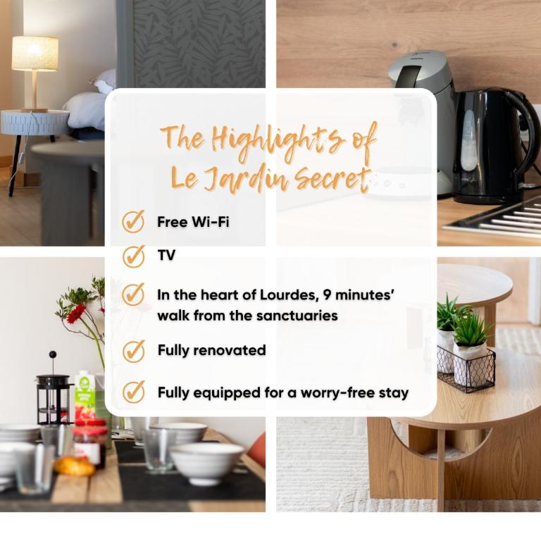 Le Jardin Secret - 9 min sanctuaires - Rénové & équipé - Calme sur Cour - 4 couchages - Appartamento con 2 Camere da Letto - 2