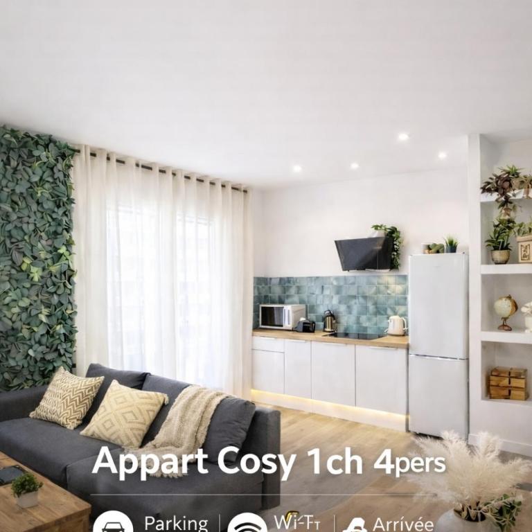 Appart cosy Musée Auto Parc Expo stationnement gratuit 4 Pers 1Ch - One-Bedroom Apartment - 1