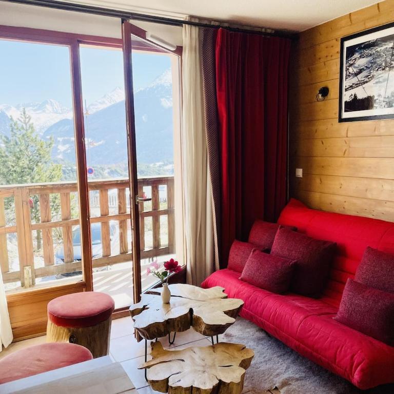 Appt Snowfront Aussois 6 People Le Marmotton - Two-Bedroom Apartment with Mountain View - 8