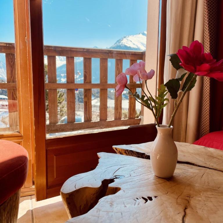 Appt Snowfront Aussois 6 People Le Marmotton - Two-Bedroom Apartment with Mountain View - 22