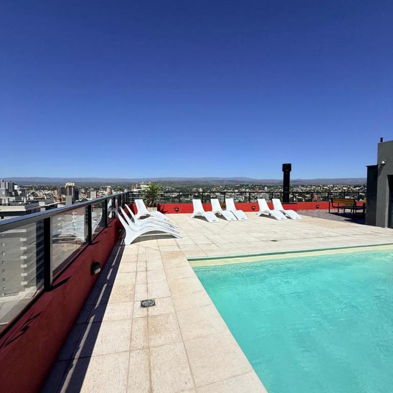 Dpto 4 pers -pileta- cochera- centro Carlos Paz M - Apartamento de 1 dormitorio - 38