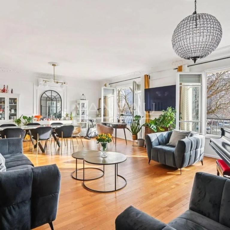 Deluxe 155m2 3BR-8PAX Seine view, Pont Mirabeau - Pleyel grand piano - Appartement 3 Chambres avec Vue sur l'Eau - 1