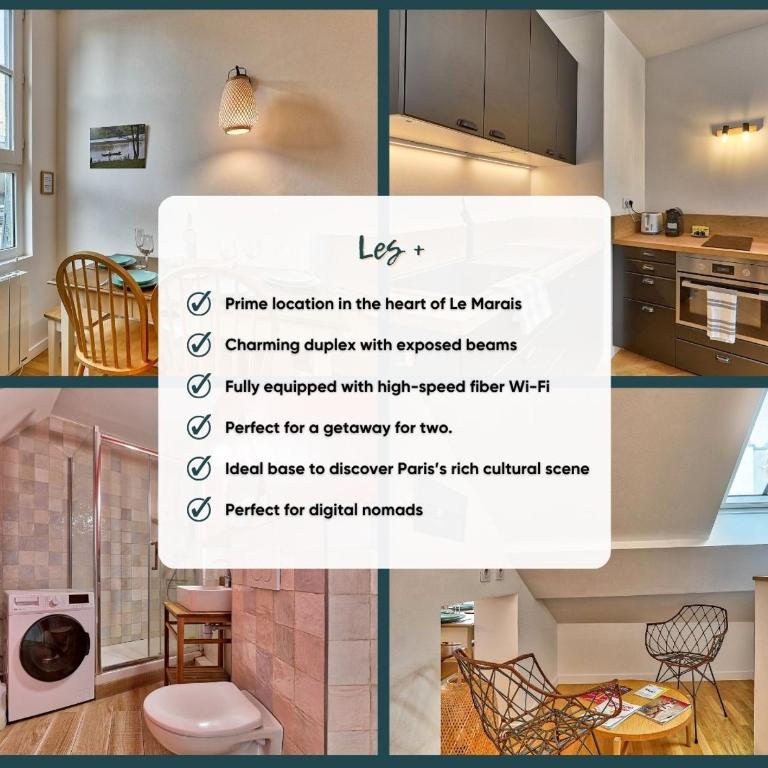 Duplex lumineux & calme - Le Marais Proche Métro 8 - Jungle Loft - Appartement en Duplex - 20