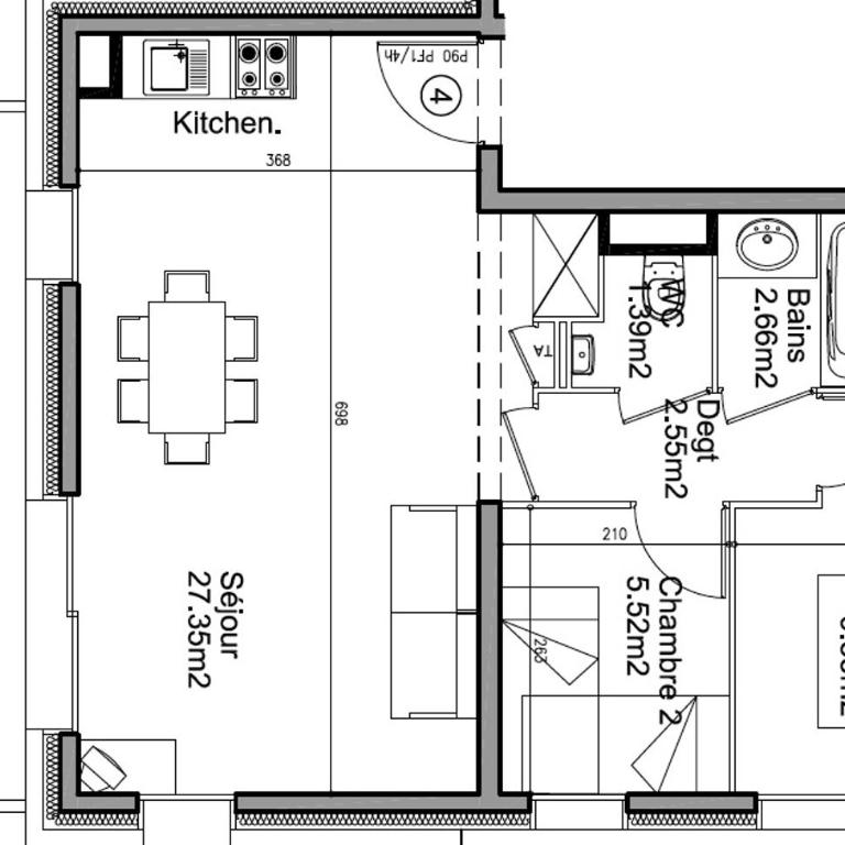 Chalet Skiopied - Appartement 2 Chambres - 4