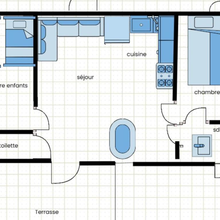 Mobil-home avec terrasse - 4 pers. - Mobilheim - 8