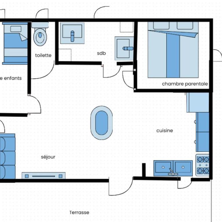 Chalet avec terrasse - 6 pers. - Chalet 2 Chambres - 5