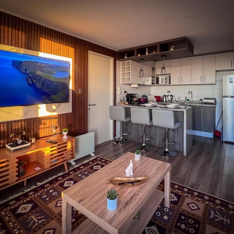 Departamento Premium Vista Laguna Cama King TV 55 Smart Lavadora Secadora Maquina de Cafe - Apartamento de 1 dormitorio - 3