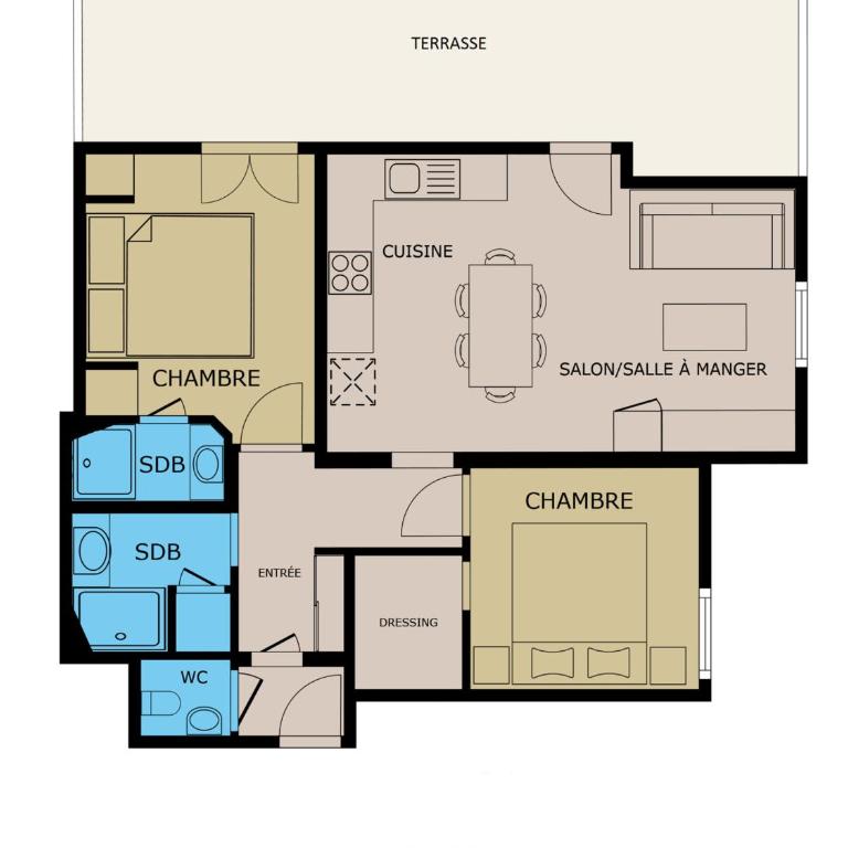 Appartement 4* cosy, terrasse sud, proche pistes, parking, Wi-Fi - FR-1-304-231 - Appartement (4 Adultes) - 13