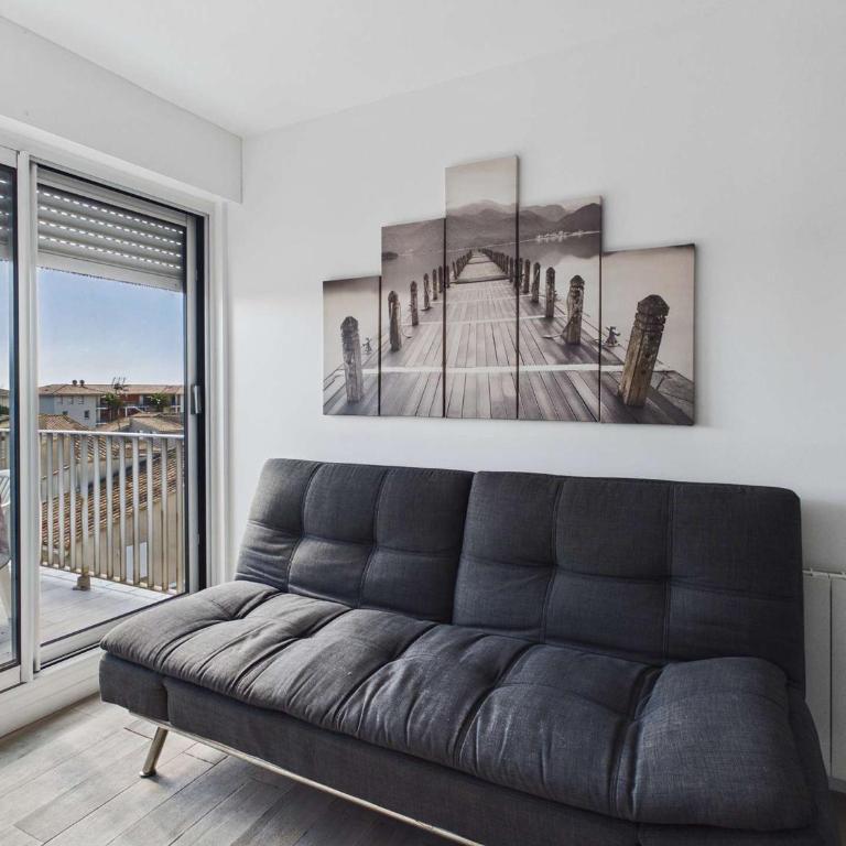 Appartement cosy 2 pièces cabine, terrasse, WIFI, parking privé, proche plage à Marseillan - FR-1-326-516 - Apartment (4 Adults) - 6