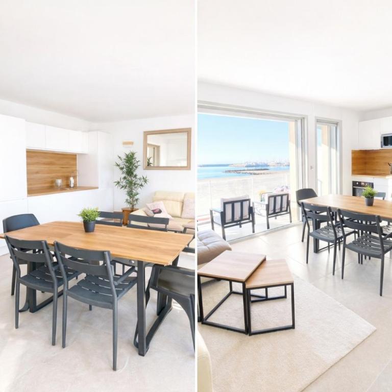 FACE À LA MER Séjour Famille - Vue mer - Plage au pied - Central - Appartement 2 Chambres - 5