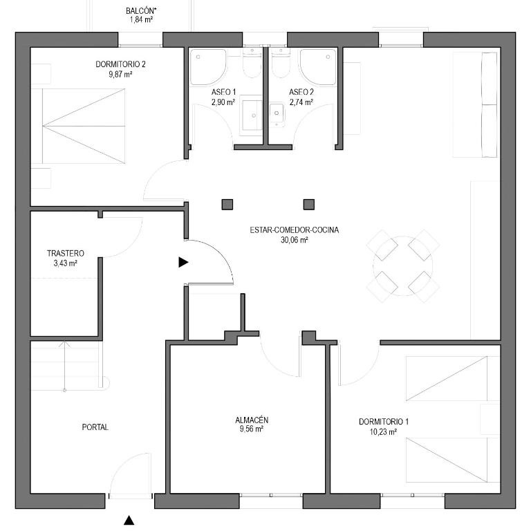 Urdintxoenea - Bilbao - Casco Viejo - Parking opcional - AR hostsBilbao - Two-Bedroom Apartment - 21