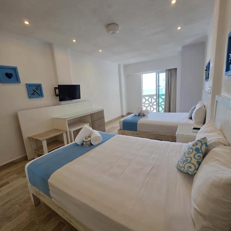 Cancun Beach Escape vista al mar ideal para family - One-Bedroom Apartment - 13