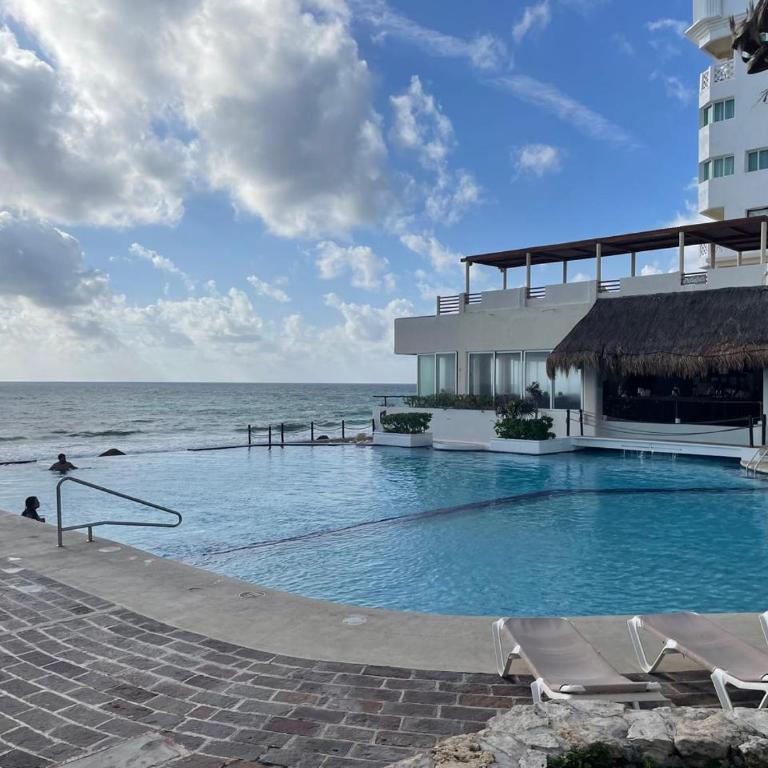Cancun Beach Escape vista al mar ideal para family - One-Bedroom Apartment - 27