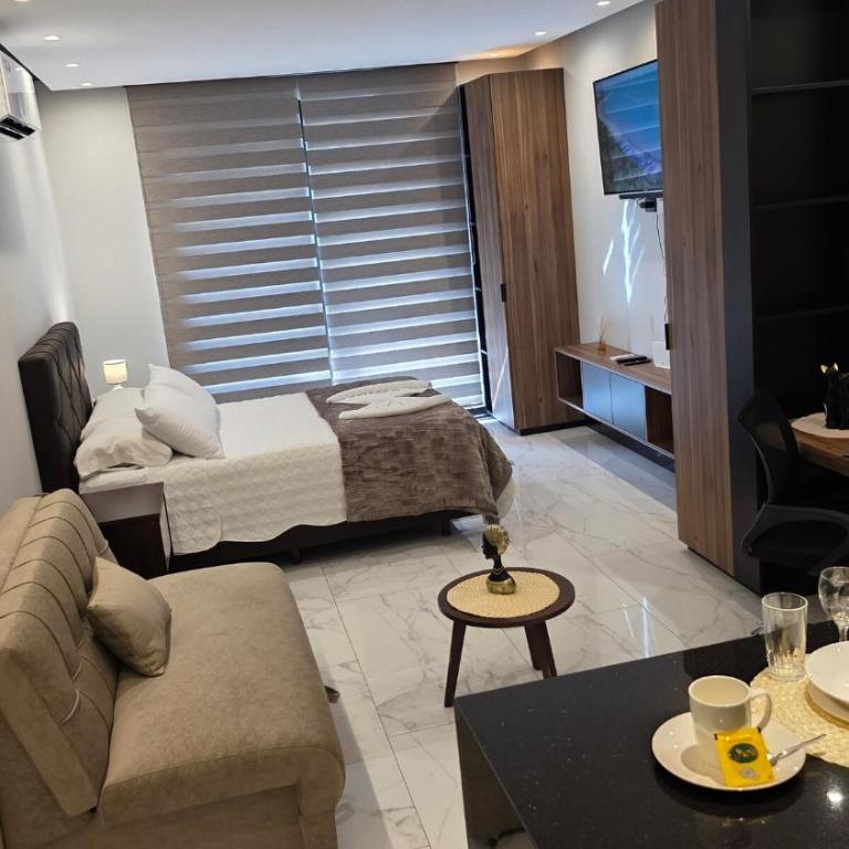 Balcon - Area de trabajo - Gym - Piscina - Sauna - One-Bedroom Apartment - 15