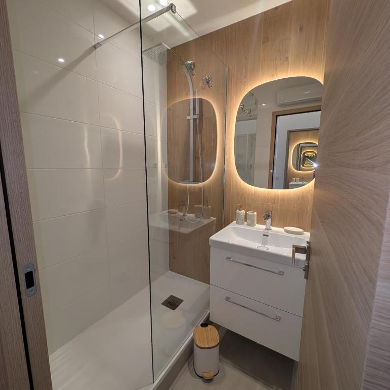 2 pièces 4 personnes magnifique vue mer clim parking - Appartement 1 Chambre - 8