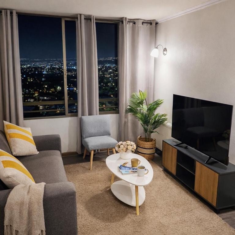 Depto 2D 2B con terraza, piscina y estacionamiento, WiFi rápido - Two-Bedroom Apartment - 11