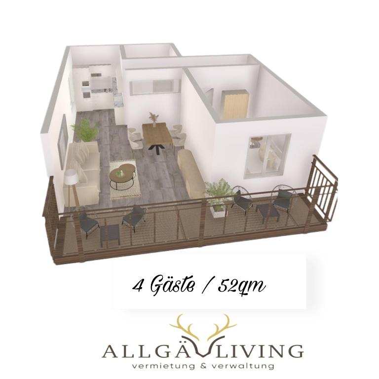 Allgäu Living l Alpsee Panorama - Immenstadt im Allgäu - mit Sonnigen Balkon & Parkplatz - Apartment mit 1 Schlafzimmer und Seeblick - 5
