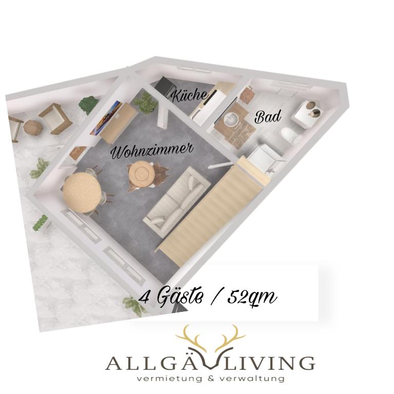 Allgäu Living I Maisonette Stüble Ferienwohnung - Immenstadt im Allgäu - Parkplatz & Terrasse - Apartment mit 1 Schlafzimmer - 21