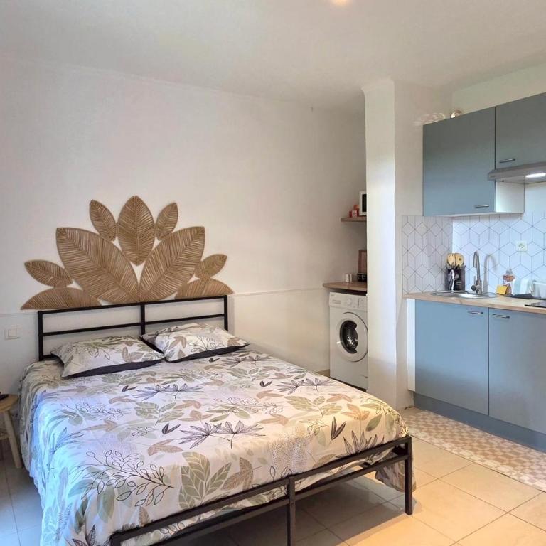 L'Oasis, jardin privé piscine plage à 5min de Nice - Appartement 1 Chambre - 2