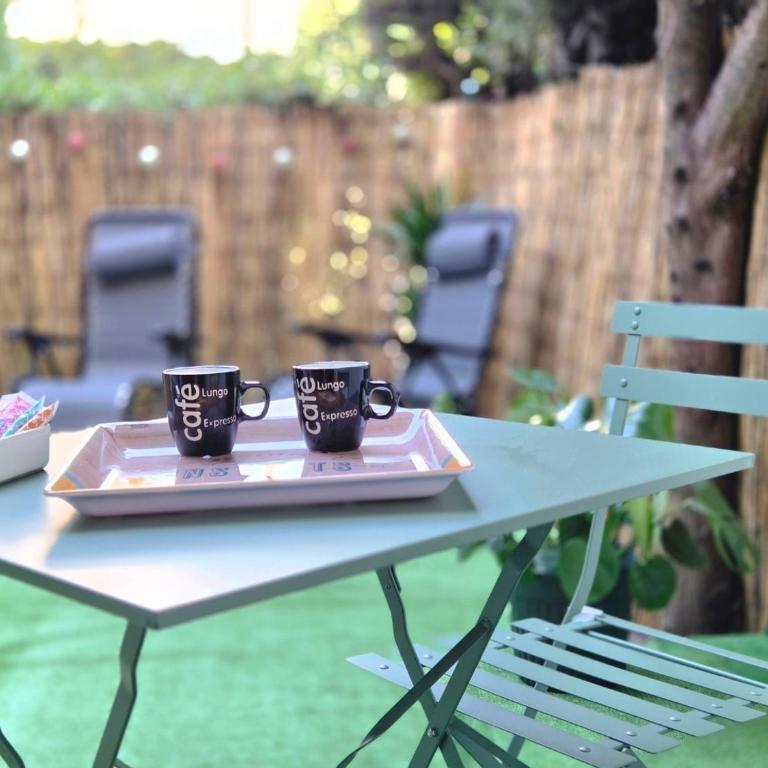 L'Oasis, jardin privé piscine plage à 5min de Nice - Appartement 1 Chambre - 7