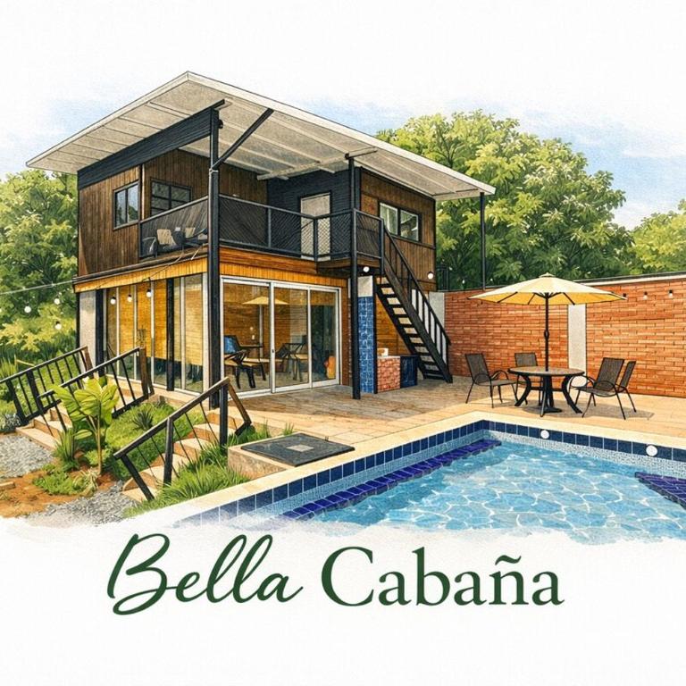 Cabaña con piscina y vista al lago - Three-Bedroom House - 5