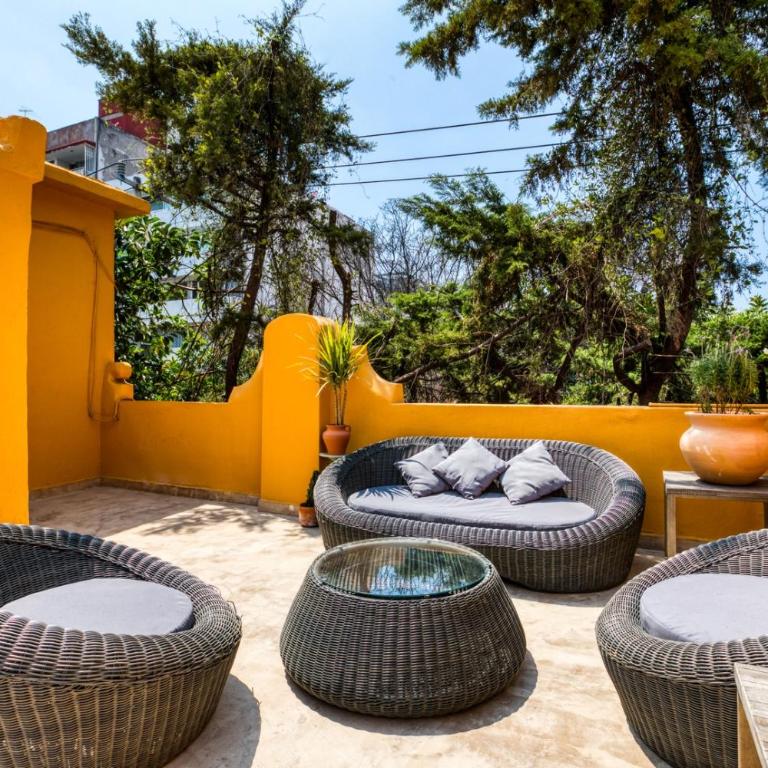 Classic 3BR Condesa House | Terrace-Tub-Patio-A/C - Maison 4 Chambres - 16