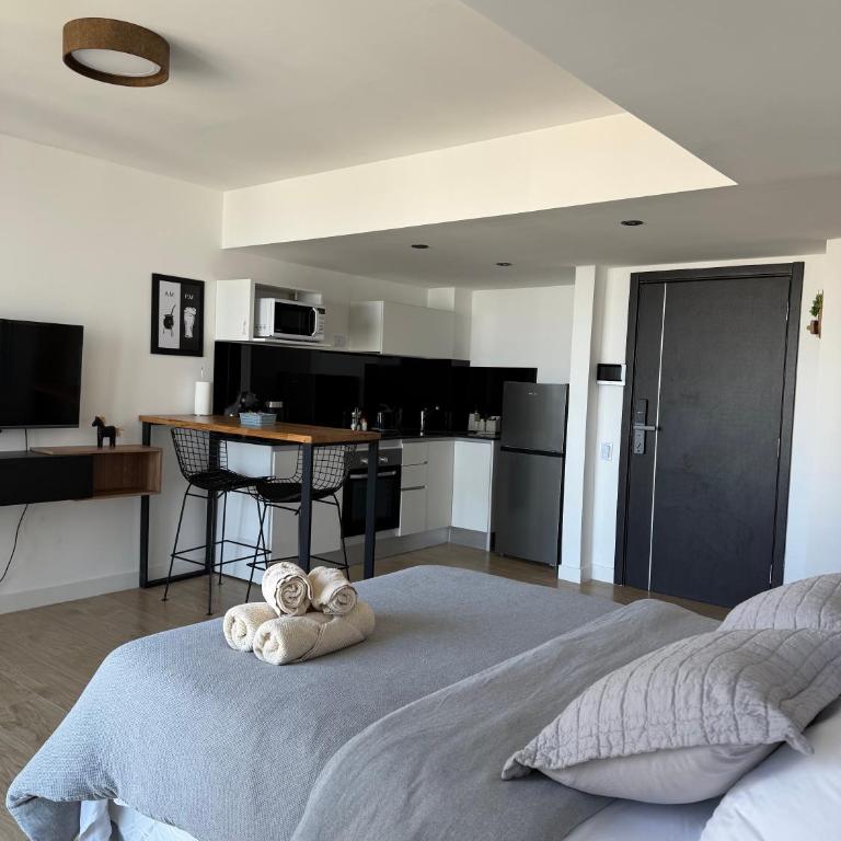 MarDelSuites - Studios Modernos Piso Alto - Vista al Mar, Pileta, Cochera, AC, 2min Playa - Deluxe Studio - 24