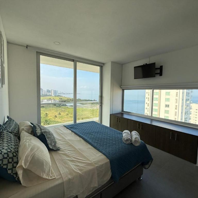 Apartamento con vista espectacular 13 - Pozos Colorados Santa Marta - Two-Bedroom Apartment with Terrace and Sea View - 1