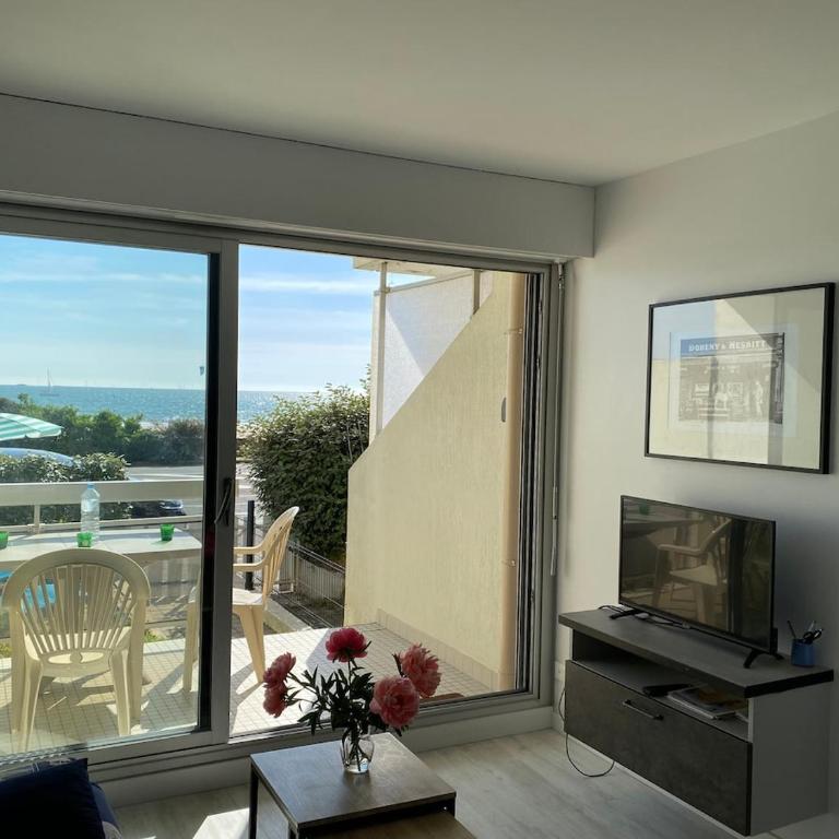 Face mer devant la plage des libraires terrasse Parking - One-Bedroom Apartment - 8