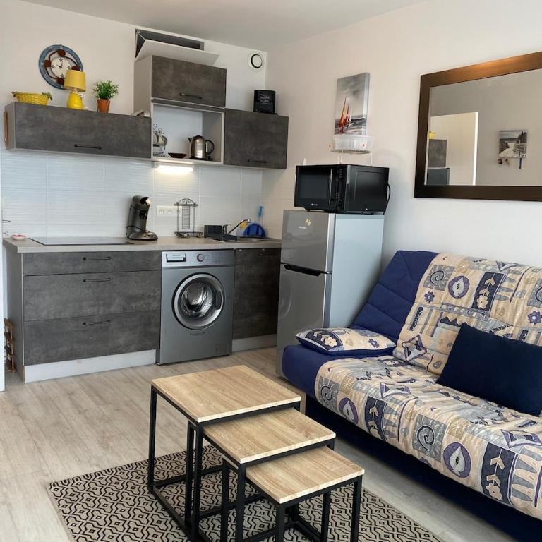 Face mer devant la plage des libraires terrasse Parking - One-Bedroom Apartment - 5