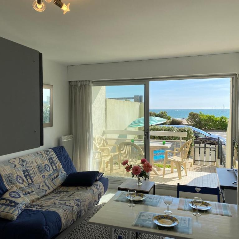 Face mer devant la plage des libraires terrasse Parking - One-Bedroom Apartment - 29