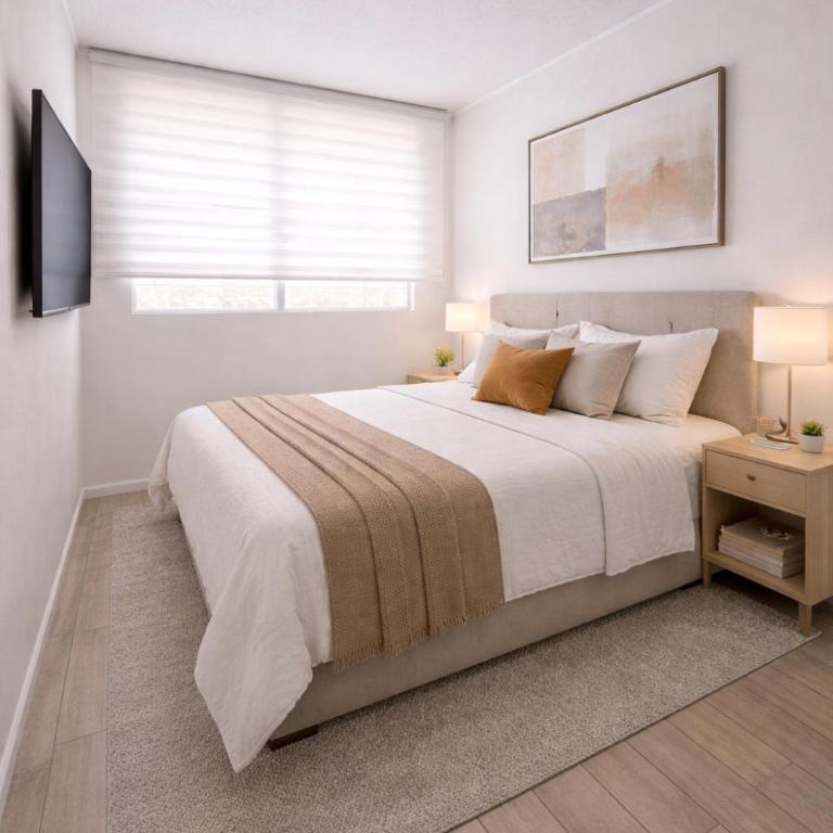 Moderno departamento 2D ,con estacionamiento, excelente ubicación, a una cuadra de el metro - Apartamento de 2 dormitorios - 3