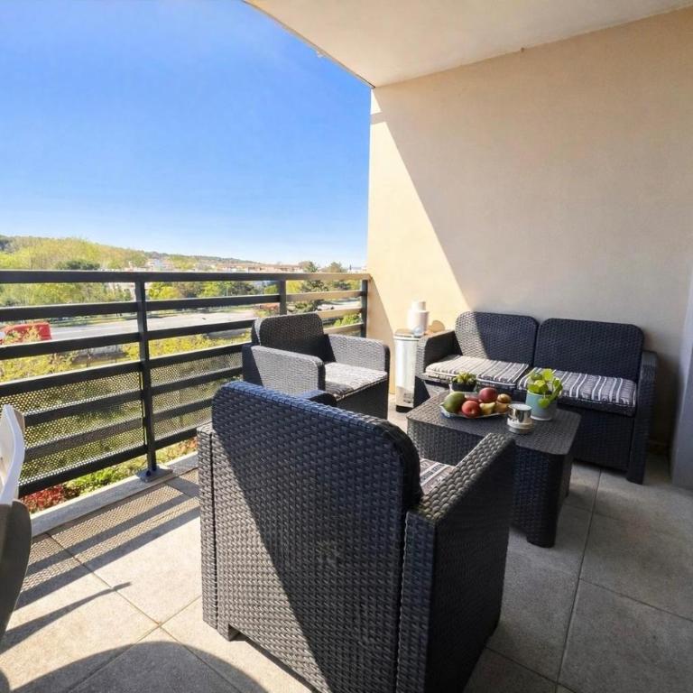 Le jardin d'Allori-Joli appartement T2 avec grande terrasse et parking proche centre ville Aix - Apartment mit 1 Schlafzimmer - 15