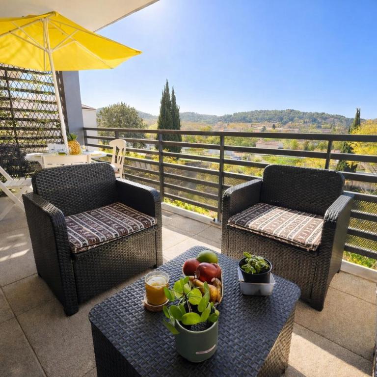 Le jardin d'Allori-Joli appartement T2 avec grande terrasse et parking proche centre ville Aix - Apartment mit 1 Schlafzimmer - 1