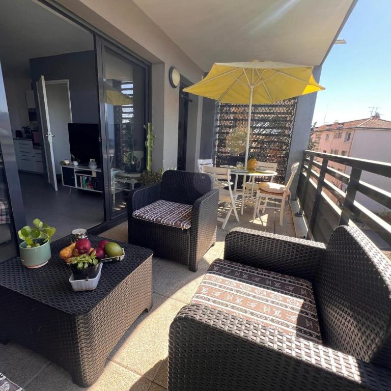 Le jardin d'Allori-Joli appartement T2 avec grande terrasse et parking proche centre ville Aix - Apartment mit 1 Schlafzimmer - 16