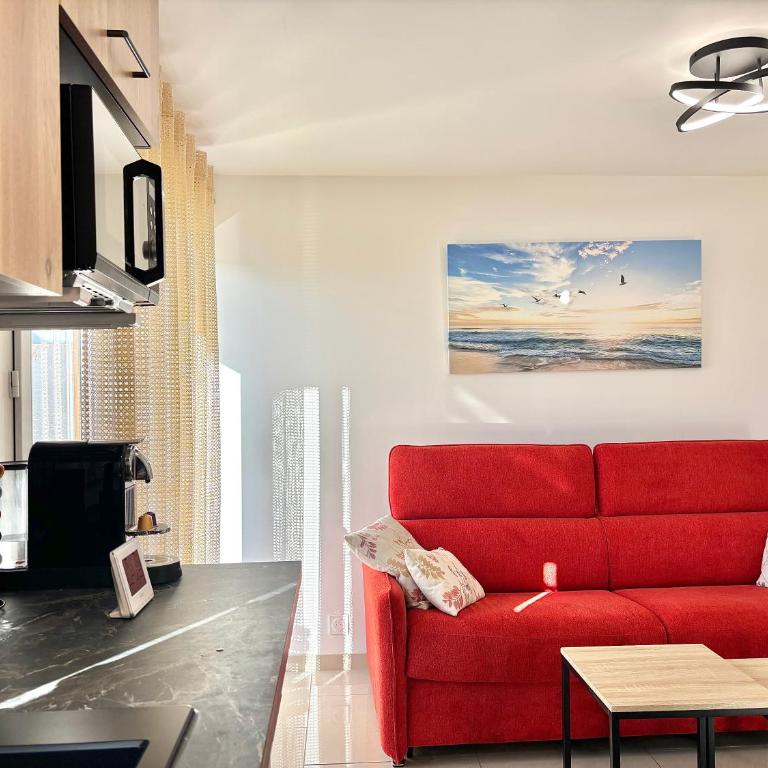"L'Escale" - Balcon Vue Mer - Plage à 150m - Parking - Apartment mit 1 Schlafzimmer - 4