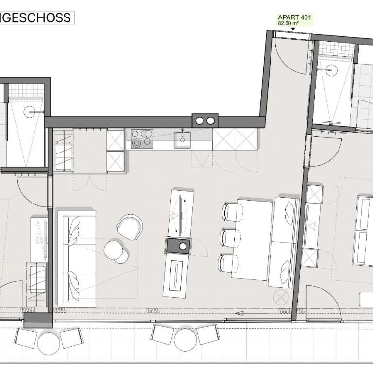 Angelika Apartments - Deluxe Apartment mit Balkon und 2 Schlafzimmern - 4