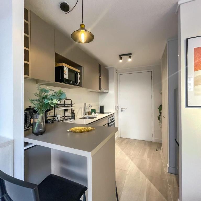 Apart completo con balcón, cercano a Est Metro y Barrio Italia - Apartamento de 1 dormitorio - 15