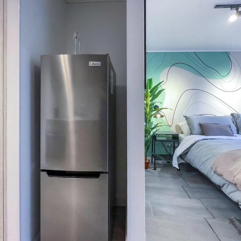 Apart completo con balcón, cercano a Est Metro y Barrio Italia - Apartamento de 1 dormitorio - 7