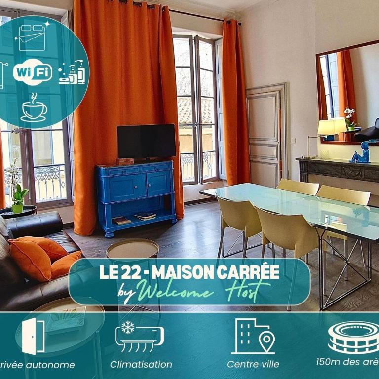 Le 22, T3 centre Nîmes Maison Carrée, 2 chambres - Appartamento - 1