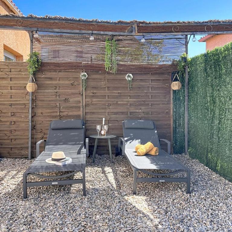 L Écrin du Sud 2ch clim wifi terrasse jardin - Maison 2 Chambres - 5