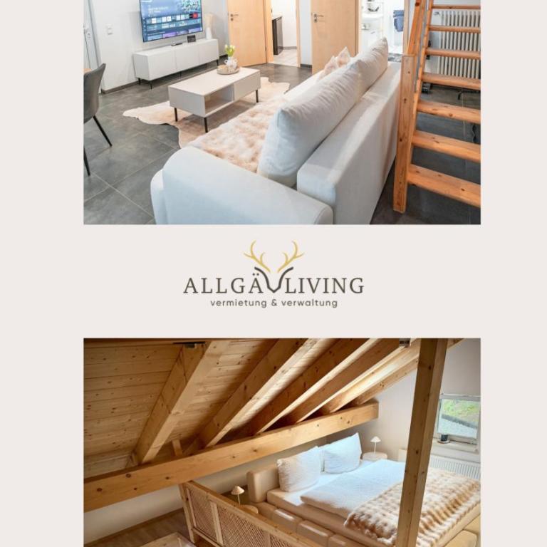 Allgäu Living I Maisonette Stüble Ferienwohnung - Immenstadt im Allgäu - Parkplatz & Terrasse - Apartment mit 1 Schlafzimmer - 24