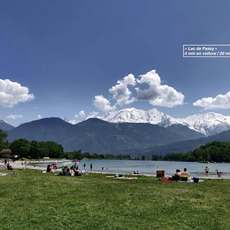 Panorama Mont-Blanc - grande terrasse, linge de maison, wifi, parking privé, cuisine équipée - 2 personnes - Chambre Double - Vue sur Montagne - 17