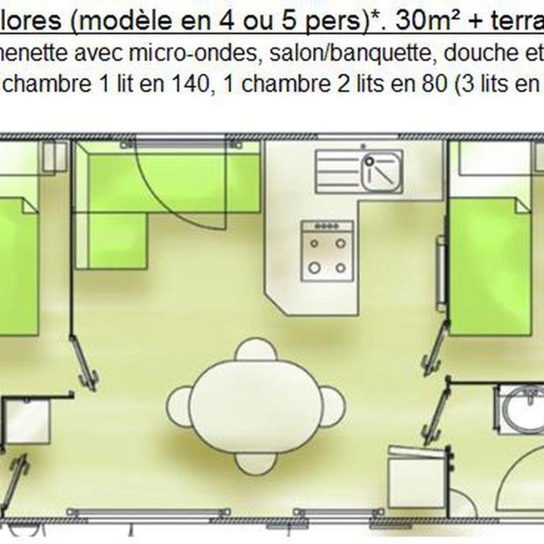 Mobil home cosy, animaux admis - 5 pers. - API-1-52-2282 - Mobile Home - 8